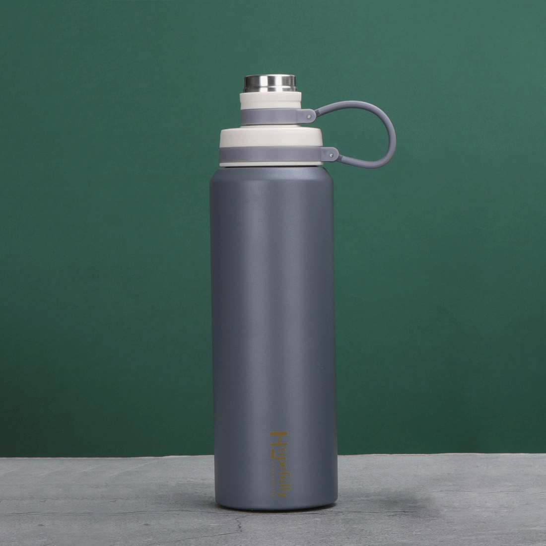 Coffee and Water Bottle Stainless Steel 600ML SSB-004-Gray