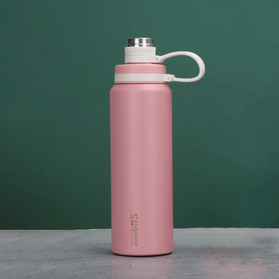 Coffee and Water Bottle Stainless Steel 600ML SSB-004-Pink