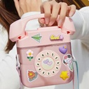Kids Water Plastic Bottle Telphone 400ML MIN-007-Pink