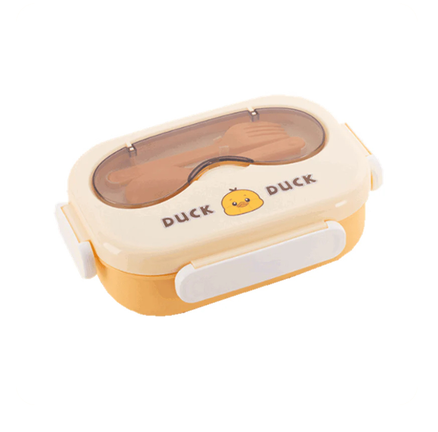 Lunch Box Stainless Steel with Cutlery set Mix Colors Sunglass shape LBS-004-Yellow