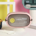 Lunch Box Stainless Steel with Cutlery set Mix Colors LBS-005-Pink