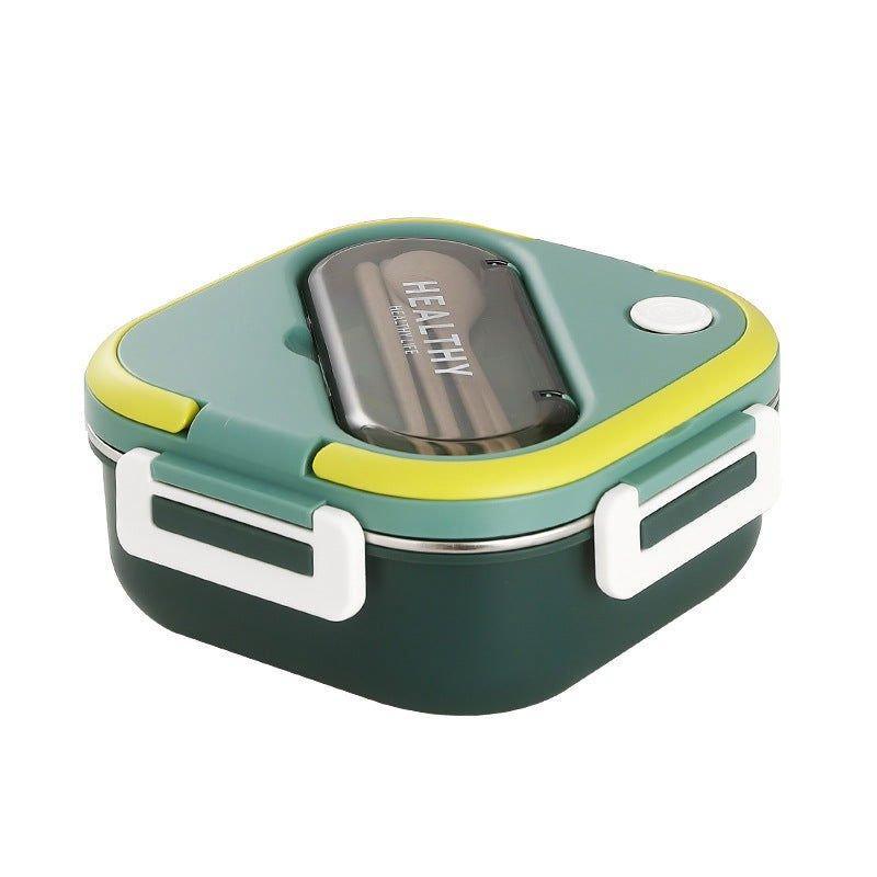 Lunch Box Stainless Steel with Cutlery set Mix Colors LBS-012-Green