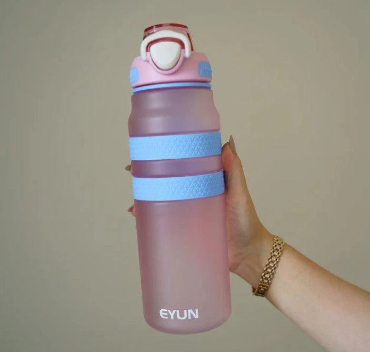 Water Bottle Plastic  1000ML PSB-004-Pink