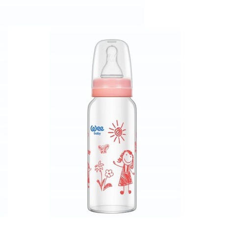 [1001574] Heat Resistant Glass Feeding Bottle 180ml No. 1 - 771