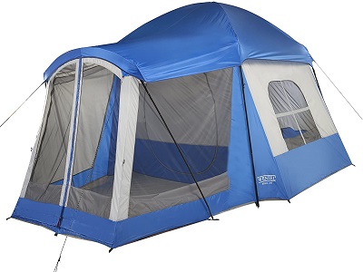 [1001684] Wenzel 8 Person Cabin Tent With Screen Porch