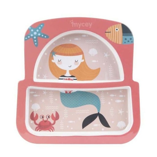 [1001852] TWO SECTION PLATE - MERMAID - TCM06102