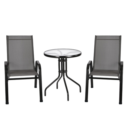 [1003016] Outdoor Furniture Set, Arm Chair 2 pcs 54X72X92CM, Coffee Table 60X70CM (TC-20200/P)