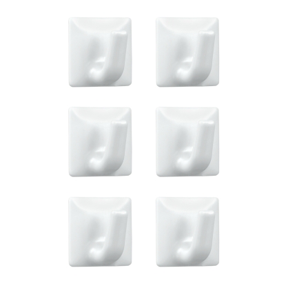[1003243] SET 6 "CARRE" ADHESIVE HOOK