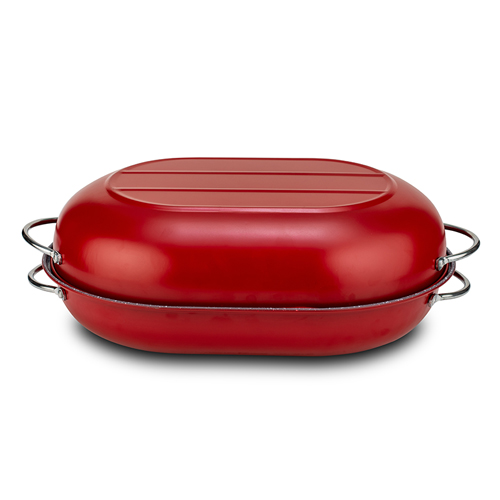 [1003303] Carbon steel roaster "Taurus" with nonstick stone coating 39cm