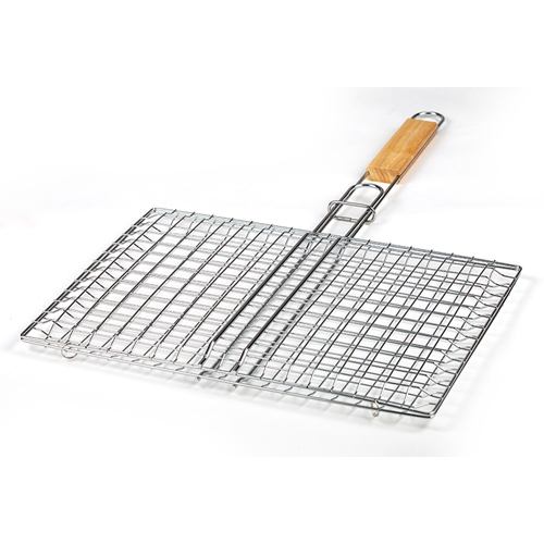 [1003370] Metal wire mesh grilling basket "BBQ Guru" 35x25cm