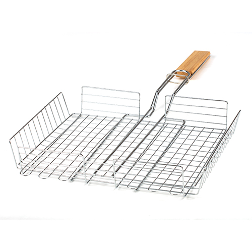 [1003372] Metal wire mesh grilling basket "BBQ Guru" 40x30cm
