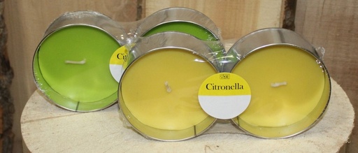 [1003698] CITRONELLA 2-PACK 10X4,5CM TIN CANDLE OUTDOOR 10X4,5CM 8Hrs