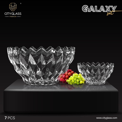 [1004004] Galaxy Bowl Set Large Bowl 1800 ML + Small Bowl 290 ML X6 Gift Box