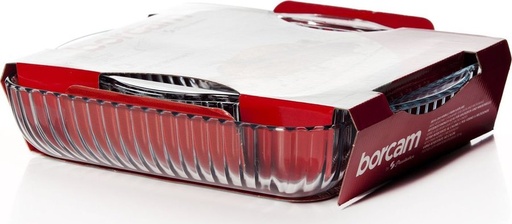 [1004076] square trays set of 2  Borjam pieces, 3.2 + 1.95 litres