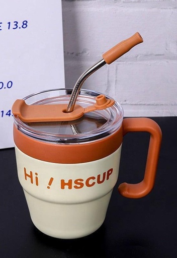 [1004171] Coffee Cup Stainless Steel 480ML SSB-019-Brown