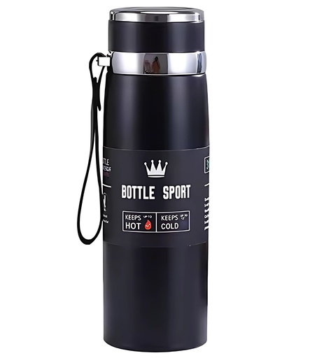 [1004185] Water Bottle Stainless Steel 800ML SSB-027-Black