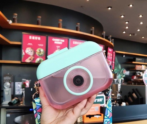 [1004198] Kids Water Plastic Bottle Camera 400ML MIN-005-Green