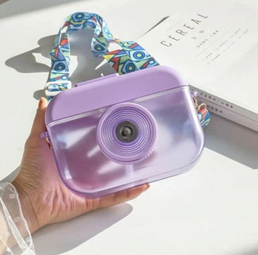 [1004199] Kids Water Plastic Bottle Camera 400ML MIN-005-Purple